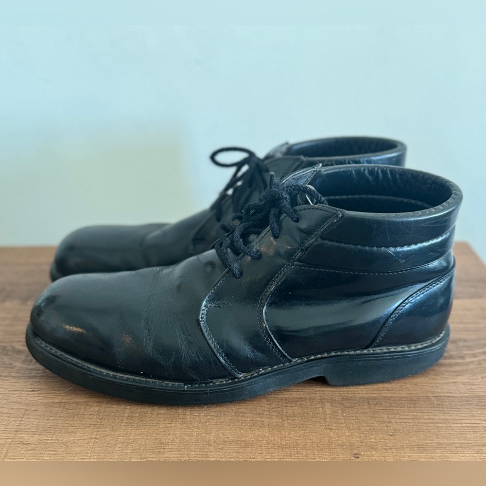 Vintage 1960’s Mason Chippewa Black Leather Steel Toe Boots Men’s Size 9 D - Picture 2 of 8